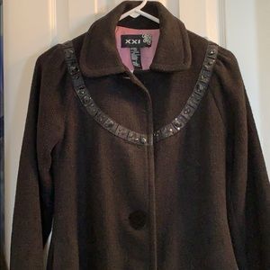 Forever 21 Wool Blend Dress Coat.